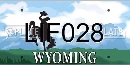 LIF028 Wyoming License Plate