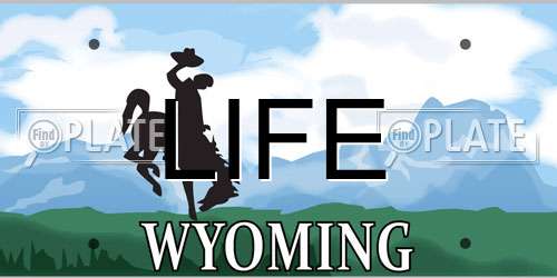 LIFE Wyoming License Plate