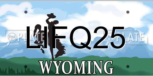 LIFQ25 Wyoming License Plate
