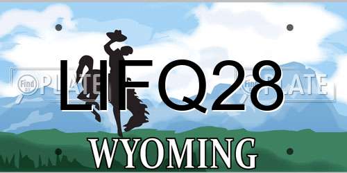 LIFQ28 Wyoming License Plate