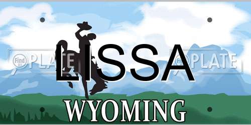LISSA Wyoming License Plate