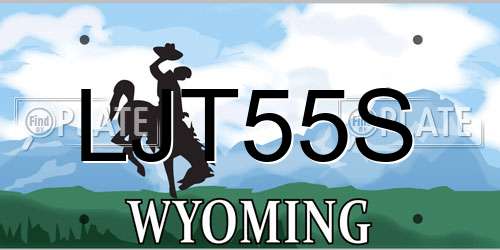 LJT55S Wyoming License Plate