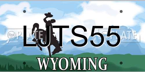 LJTS55 Wyoming License Plate