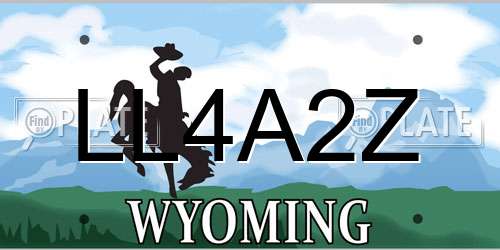 LL4A2Z Wyoming License Plate