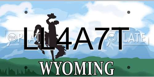 LL4A7T Wyoming License Plate