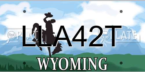 LLA42T Wyoming License Plate