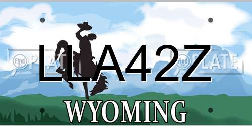 LLA42Z Wyoming License Plate