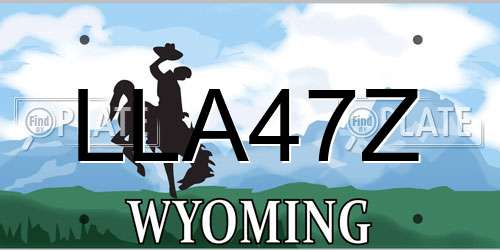 LLA47Z Wyoming License Plate