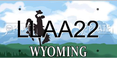 LLAA22 Wyoming License Plate