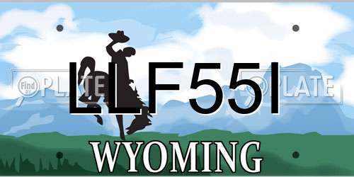 LLF55I Wyoming License Plate