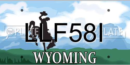 LLF58I Wyoming License Plate