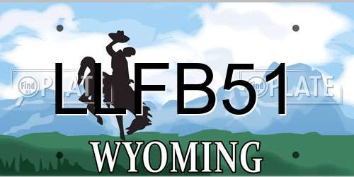 LLFB51 Wyoming License Plate