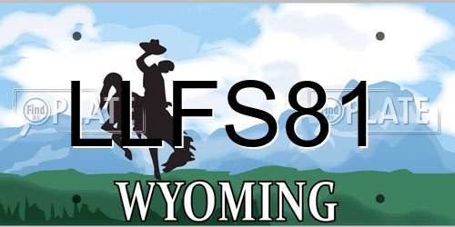 LLFS81 Wyoming License Plate
