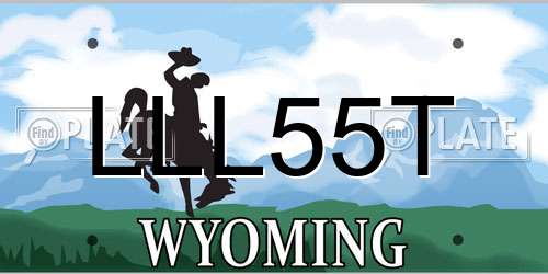 LLL55T Wyoming License Plate