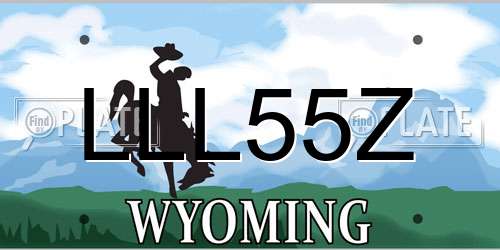 LLL55Z Wyoming License Plate