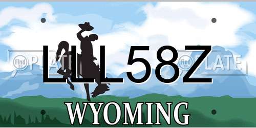 LLL58Z Wyoming License Plate