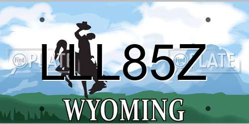 LLL85Z Wyoming License Plate