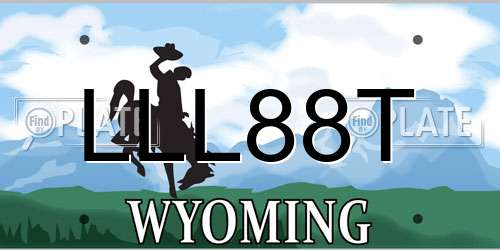 LLL88T Wyoming License Plate