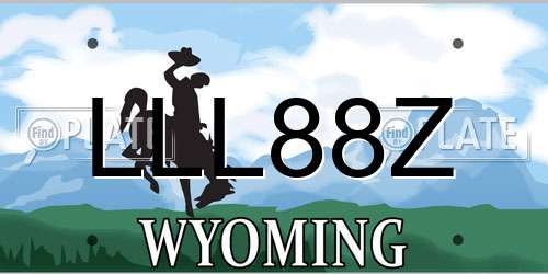 LLL88Z Wyoming License Plate