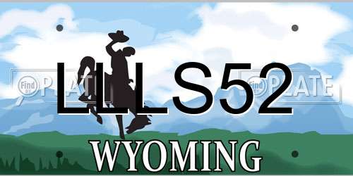 LLLS52 Wyoming License Plate
