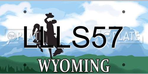 LLLS57 Wyoming License Plate