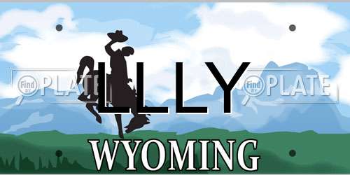 LLLY Wyoming License Plate