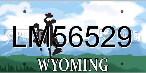 LM56529 Wyoming License Plate
