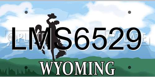 LMS6529 Wyoming License Plate