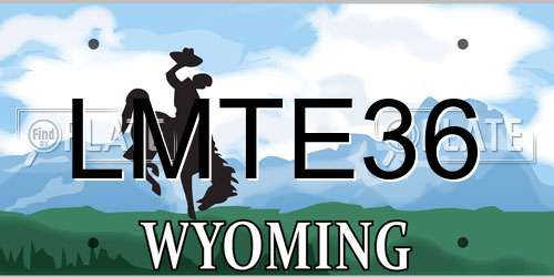 LMTE36 Wyoming License Plate