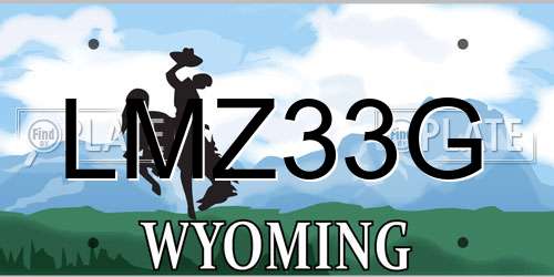 LMZ33G Wyoming License Plate
