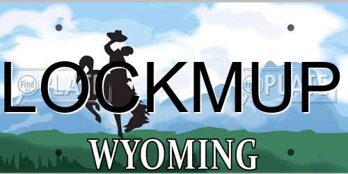 LOCKMUP Wyoming License Plate