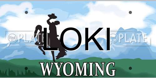 LOKI Wyoming License Plate