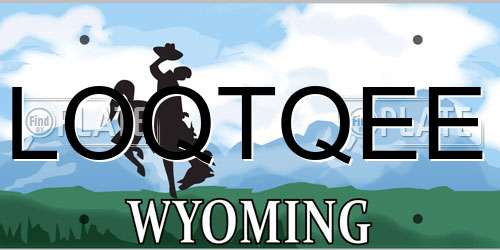 LOQTQEE Wyoming License Plate