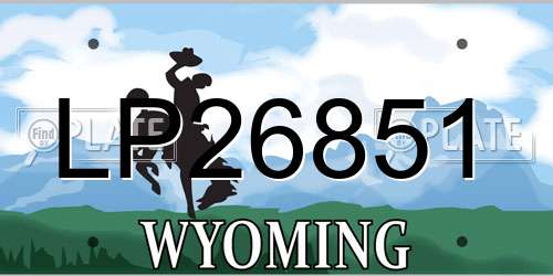 LP26851 Wyoming License Plate