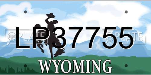 LP37755 Wyoming License Plate