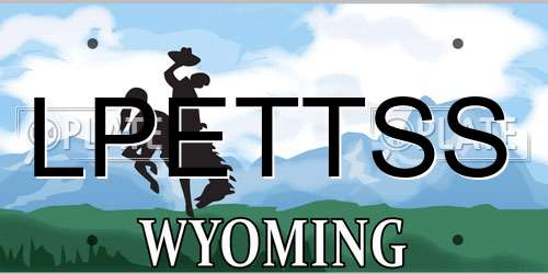 LPETTSS Wyoming License Plate