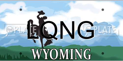 LQNG Wyoming License Plate