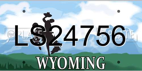 LS24756 Wyoming License Plate