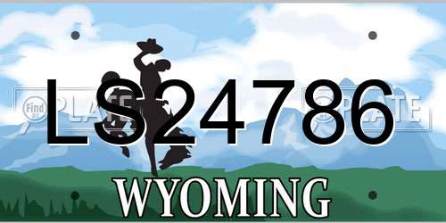 LS24786 Wyoming License Plate