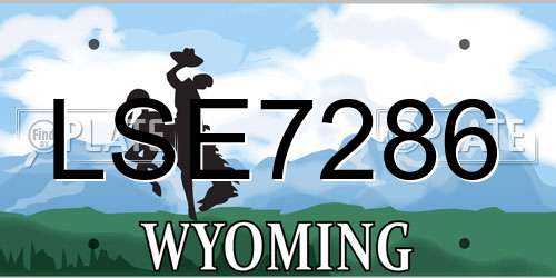 LSE7286 Wyoming License Plate