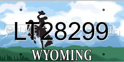 LT28299 Wyoming License Plate