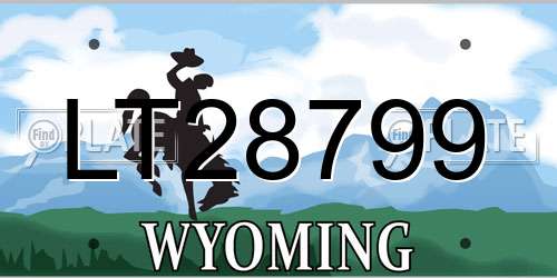 LT28799 Wyoming License Plate
