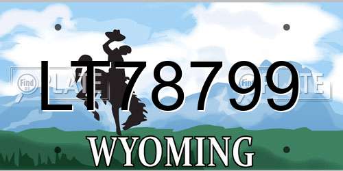 LT78799 Wyoming License Plate