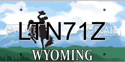 LTN71Z Wyoming License Plate