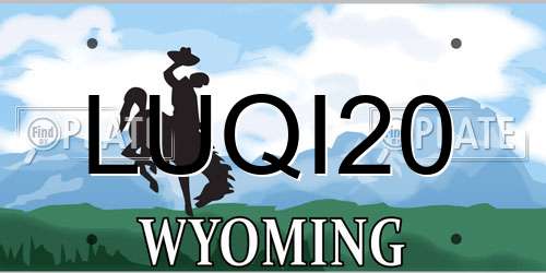 LUQI20 Wyoming License Plate