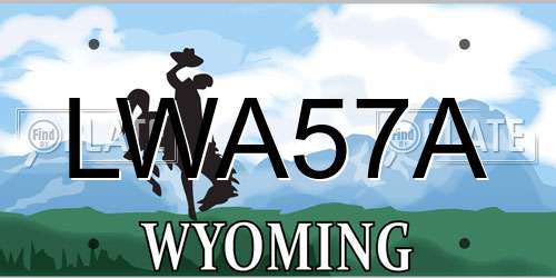 LWA57A Wyoming License Plate