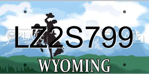 LZ2S799 Wyoming License Plate
