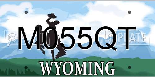 M055QT Wyoming License Plate