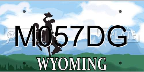 M057DG Wyoming License Plate