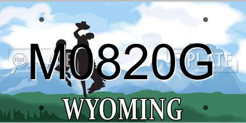 M0820G Wyoming License Plate